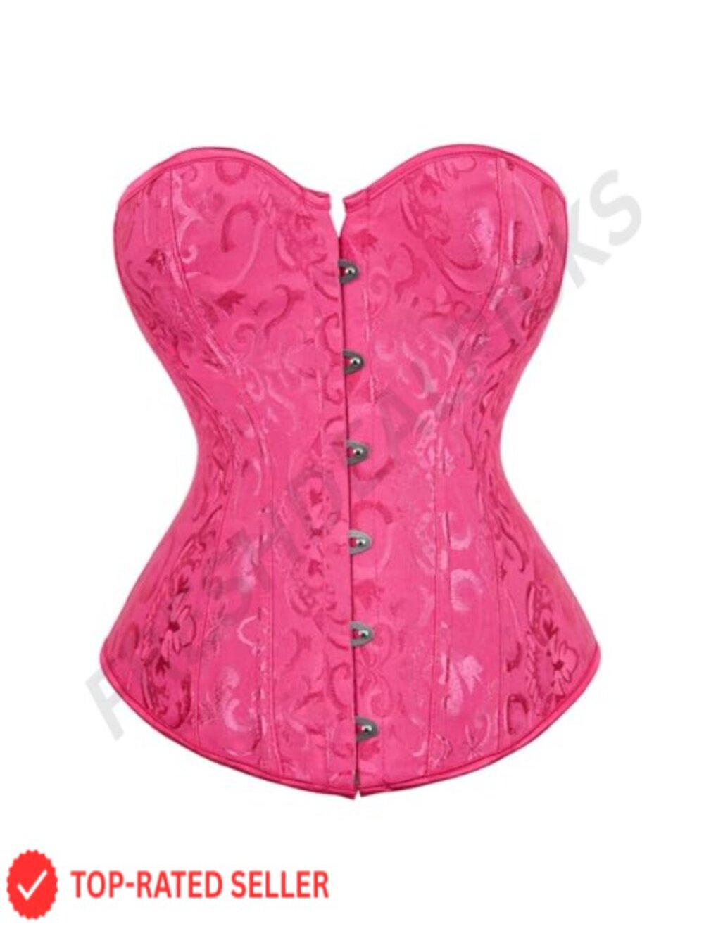 Satin Bustier Corset Top Lace Up Back Waist Cincher Costume Lingerie